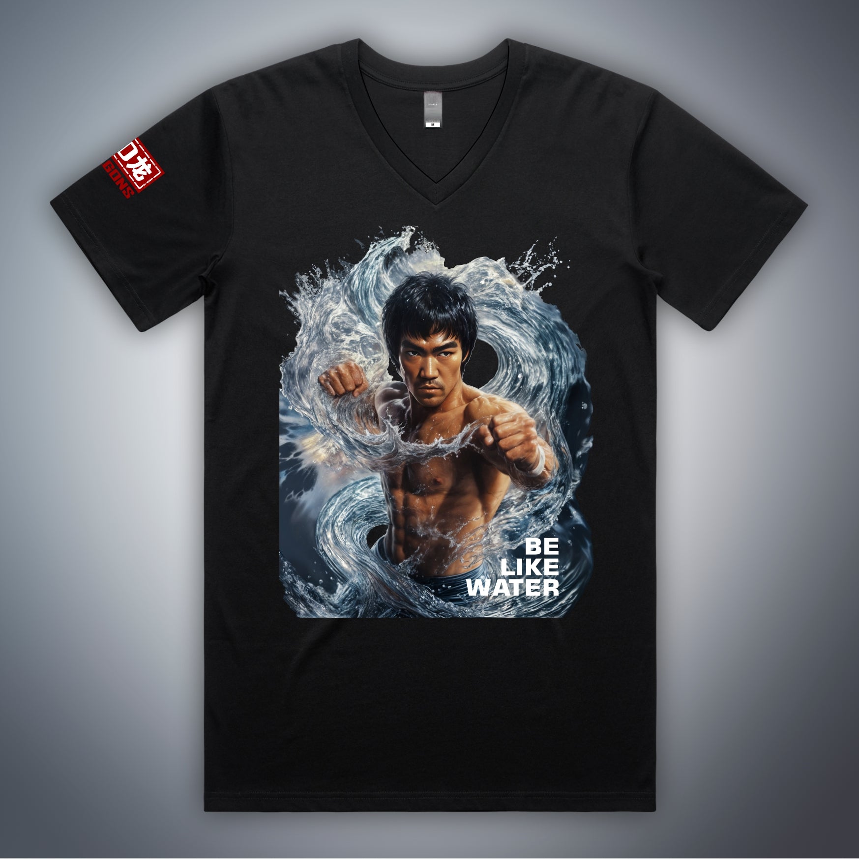 BRUCE LEE BE LIKE WATER T-Shirt V-Neck