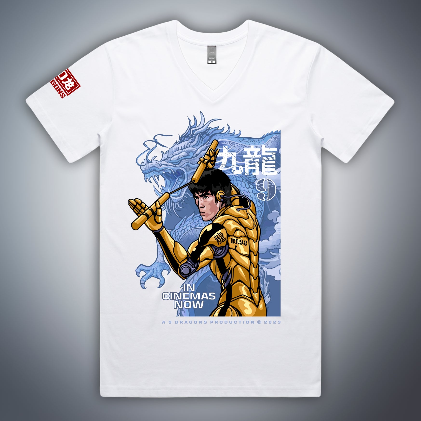 BRUCE LEE CYBERPUNK T-Shirt V-Neck