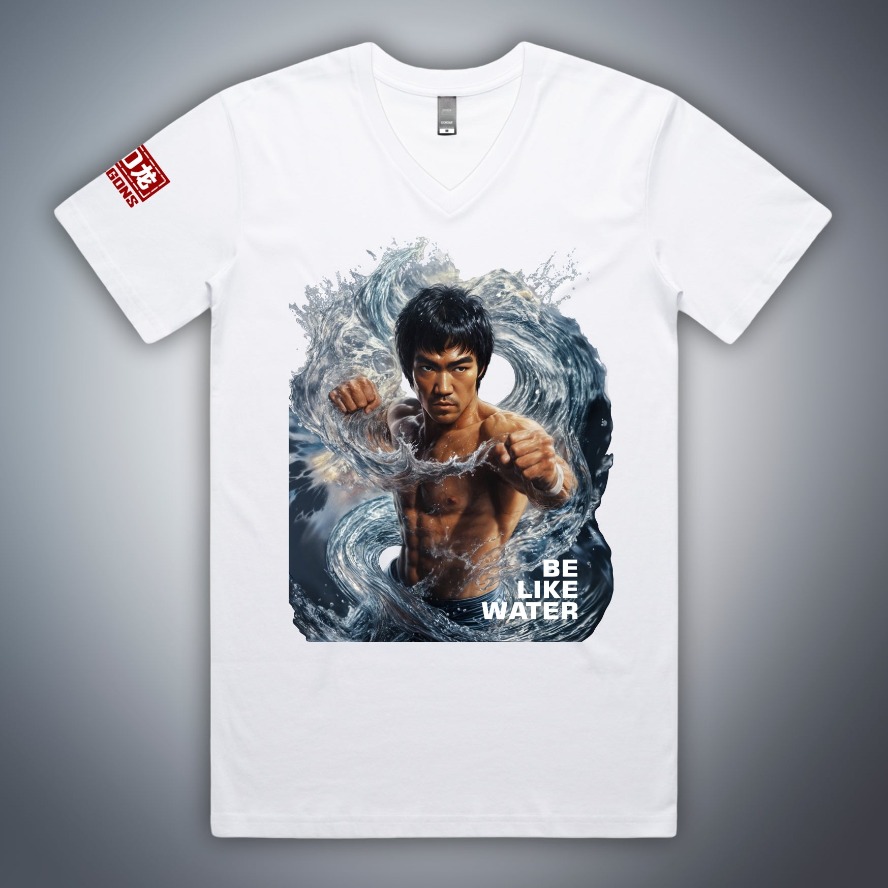 BRUCE LEE BE LIKE WATER T-Shirt V-Neck